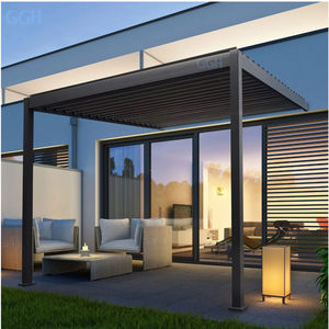 Pérgola Retráctil de Aluminio KAKADU con Techo de Láminas y Control Remoto Motorizado para Jardín y Protección Solar y contra la Lluvia en Exteriores - Product Image 5
