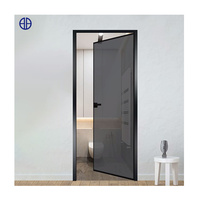 Porte battante intérieure en aluminium et verre, cadre fin et étroit, portes à battants pour entrée
