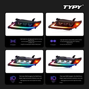 Conjunto de Faros Delanteros para Toyota Camry, Modelo 09-11, Versión Estadounidense, 12V, con Luz Diurna RGB y Luz de Señal de Giro Dinámica - Product Image 5