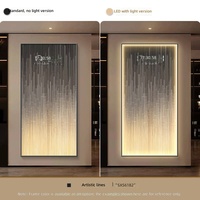 Horloge murale électronique décorative abstraite de luxe moderne, peinture d'éclairage haut de gamme pour salon