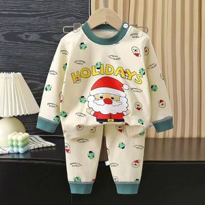 Conjunto de Pijamas de Natal para Crianças em Algodão, Roupas de Dormir Macias para Meninas, Pijamas de Manga Longa e Calças Longas para Meninos - Product Image 2