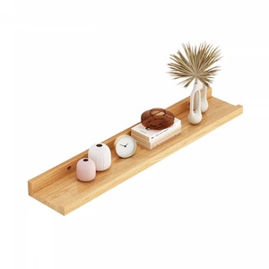 Small <b>Modern</b> Solid Wood Wall-mounted <b>Shelves</b> Living Room Furniture with Vertical Boards Hanging Racks and Bookshelves - Product Image 3