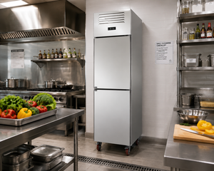 Refrigerador Vertical Comercial de Acero Inoxidable de 2 Puertas - Refrigerador Doble para Restaurante y Cocina, Enfriamiento Potente y Rápido - Product Image 2