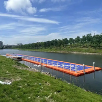 Pont flottant modulaire en PEHD pour jet ski, pont flottant de construction, plateforme flottante, quai flottant en plastique
