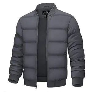 OEM Mens Jacket Quilted Lined Winter Casual Windproof Water-Resitant Bomber Jacket Warm Windbreaker Coats