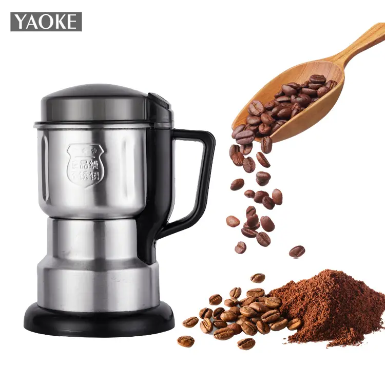 Mini Coffee Bean Grinder Stainless Steel Large Capacity Electric Spice and Coffee Grinder