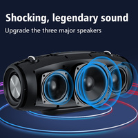 BYINTEK PS1 Speaker Portabel 30W Tahan Air Suara Stereo Baterai Isi Ulang Mikrofon Terintegrasi untuk Penggunaan Ponsel di Luar Ruangan