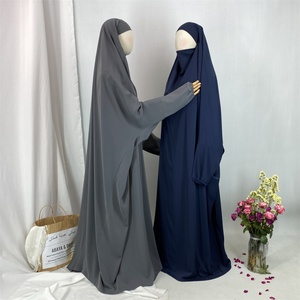 Popular One Piece Full Length Jilbab Prayer Abaya Nida Kimono Dresses for Middle East Muslim Ladies (64930) - Product Image 3
