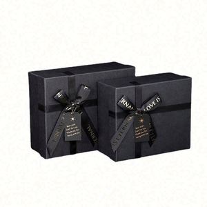 Set de Regalo Personalizado para el Día del Maestro, Caja de Regalo con Lazo Negro, Papel de Seda Impreso, Regalo de Cumpleaños para Niños, Afeitadora, Cola, Usa, Mairun - Product Image 1