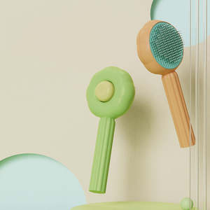 Cepillo y Peine de Masaje Ecológico para Gatos, Perros y Animales Pequeños, Diseño de Calabaza, Plástico Reutilizable, para Eliminar el Pelo - Product Image 5