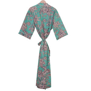 Kimono de Algodón Indio Hecho a Mano de Lujo para Mujer, Hermoso Cárdigan de Verano para Spa, Playa, Regalo de San Valentín, Bata de Playa - Product Image 4