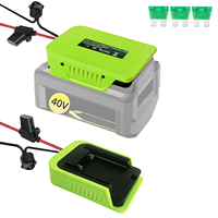 Adaptateur de batterie Power Wheels DIY pour convertisseur adaptateur de batterie au lithium Ryobi 40V avec fusible filaire 14AWG 30A et bornes de fil
