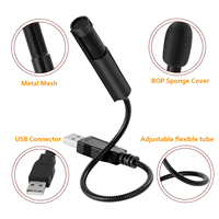 Microphone à condensateur filaire mini USB SF-558, col de cygne flexible, léger, portable, omnidirectionnel, pour l'enregistrement musical et l'enseignement