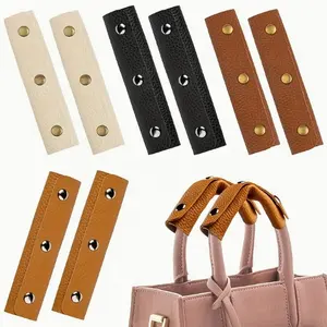 High quality multi-colors pu leather 3 buckle luggage handles stress-reducing shopping bag handles