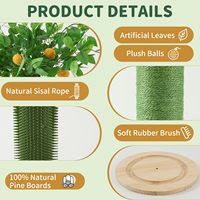 Griffoir pour chat Starmon avec corde en sisal, grands griffoirs pour chats avec balle suspendue pour chatons et chats de taille moyenne à grande