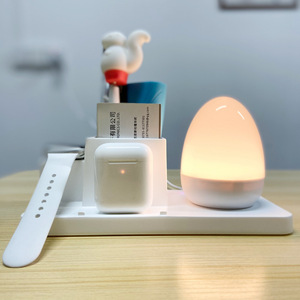 ที่ใส่ปากกาสารพัดประโยชน์,ที่ใส่นามบัตรที่ใส่โทรศัพท์มือถือที่ชาร์จไร้สายแบบ3 In 1 15W พกพาได้ - Product Image 6