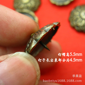 Chengyu M1208 - Remache Decorativo Floral de 22 mm, Aleación de Zinc, Bronce Antiguo, para Puerta, Sofá, Muebles - Product Image 5