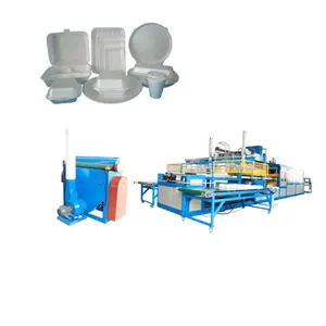 automatic take away absorbent tray PS foam food box pizza plate rice packing lunch container chicken dish making machine