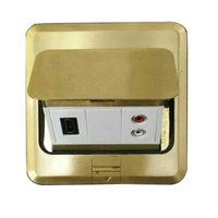 Prise de courant au sol escamotable encastrée en aluminium étanche IP44 personnalisée pour bureau, salle de conférence, bureau