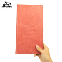 Couverture de menu de restaurant en cuir PU écologique personnalisée avec logo, grande taille, style couverture de livre, format A4/A5, pour bars