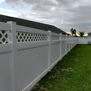 Valla de vinilo de 6 pies de altura, valla de PVC, valla cerrada de PVC, valla blanca de vinilo, valla <span class=keywords><strong>vertical</strong></span> moderna y elegante <span class=keywords><strong>para</strong></span> jardín - Product Image 4