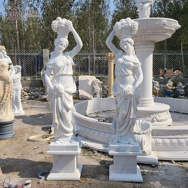 セクシーな白い大きな大理石の彫刻ヌード裸の女性エロ石の彫刻像