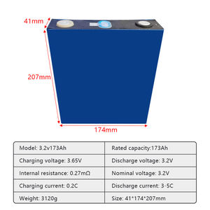 Высококачественные литий-ионные призматические аккумуляторные батареи 3,2 В 173А - Product Image 2