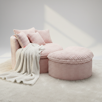 Canapé-lit inclinable moderne couleur crème pour salon / Fauteuil lounge / Canapé une place / Idéal pour appartements et hôtels