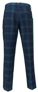 <strong>Mens</strong> 60s Vintage Mod Checked Blackwatch <strong>Tartan</strong> Skinny Fit <strong>Trousers</strong> <strong>Mens</strong> Causal Pants - Product Image 2