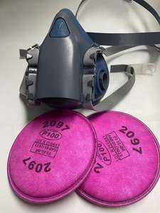 Pabrik langsung 7502 Set masker <span class=keywords><strong>Gas</strong></span> setengah wajah Respirator Kimia dengan filter ganda terbuat dari silikon - Product Image 3