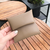 Porte-monnaie miniature pour femme en cuir véritable - Design carré, portable, taille et couleur personnalisables
