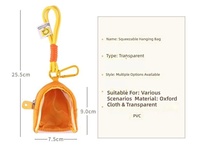 Pochette à monnaie transparente en toile mini 2026, sac porte-clés avec fenêtre transparente pour écouteurs, pièces de monnaie, breloques, jolie bourse zippée Kawaii