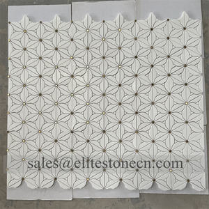 大理石模様のヨーロッパ風モダンモザイクピールアンドスティック壁タイル（ホームデコレーション用） - Product Image 5