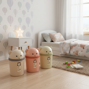 CASAMAX WL AO-0010 ถังขยะพลาสติกฝาปิดรูปหมี-23*35 ซม. 12.5 ลิตร-คละสี-ผลิตในประเทศจีน - Product Image 3