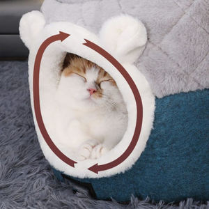 Cama para Mascotas de Lujo, Plegable, en Forma de Cueva, para Gatos y Perros Pequeños, Cojín Cálido para Dormir en Invierno, Venta al Por Mayor - Product Image 6