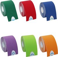 Bande de kinésiologie sportive en coton de 5 cm pour soutien de la taille et du genou, respirante, pour récupération musculaire, bandage élastique, soulagement de la douleur, cheville, athlétique