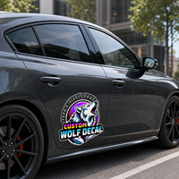 Autocollant en vinyle personnalisé XGS DECAL, motif tigre, néon, Esport, découpé, imperméable, résistant aux UV, garantie de 6 mois, pour porte, voiture, fenêtre, ordinateur portable