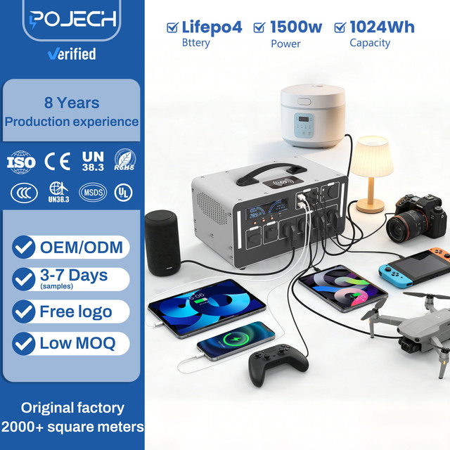 The New Listing 1500w 2000w Portable Power Station Lifepo4 220v with Solar Panel for Outdoor Teaching/Scientific Research