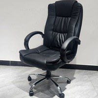 Chaise de bureau moderne en cuir avec dossier réglable pour usage domestique, chaise de bureau confortable avec réglage en hauteur