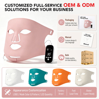 Masque facial flexible 2D à lumière rouge avec LED pour le menton, masque de rajeunissement cutané pour le visage, appareil de soin de la peau anti-âge