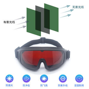 Lunettes de sécurité laser, monture noire, lentille de 2 mm, protection OD5+, pour épilation IPL et soudage, protection contre les rayonnements UV - Product Image 4