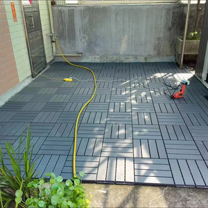 Realistic Wood Grain <b>Plastic</b> Floor for Balcony Decor Courtyard Landscaping UV Resistant Weather Proof - Product Image 1