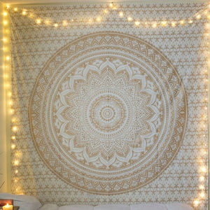 Indien Hippie Bohème Original Or Mandala Ombre <span class=keywords><strong>Tapisserie</strong></span> Tenture Murale <span class=keywords><strong>Tapisserie</strong></span> - Product Image 1