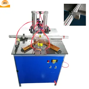 hydraulic fixed angle cutter milling machine photo frame wood metal aluminium profile angle double head cutting machine