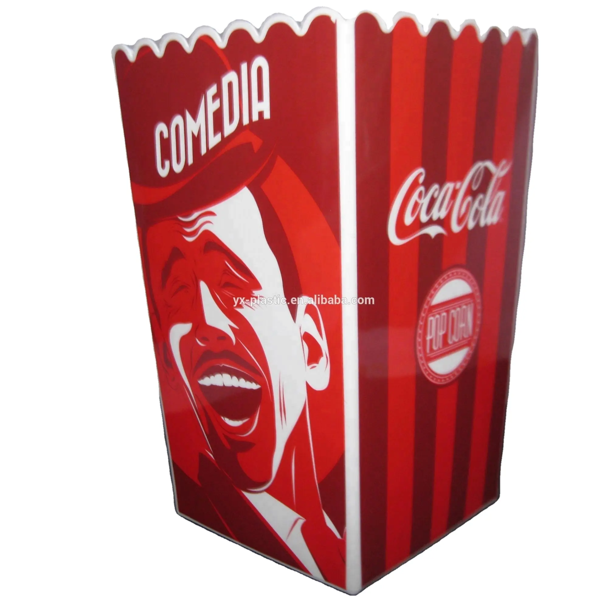 2L Plastik Popcorn Box/popcorn ember di cetak kustom