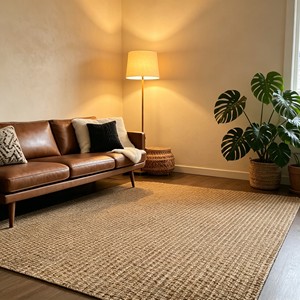 Tappeto in Juta Intrecciata con Occhio di Tigre Naturale, Ecologico, Tessuto a Mano, Grande Tappeto per Soggiorno e Camera <span class=keywords><strong>da</strong></span> Letto, Misura Personalizzabile - Product Image 1