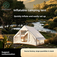 Carpa Inflable Automática Zentopia para 3-4 Personas, Impermeable, Doble Capa, Montaje Instantáneo, Tipo Villa, para Familias, Aire Libre