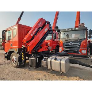 Camión Grúa de Brazo Plegable Dongfeng D9 de 8 Toneladas, Vehículo de Plataforma Plana para Elevación y Transporte en Ingeniería - Product Image 3