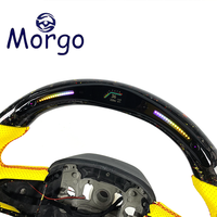 Volant de voiture personnalisé en fibre de carbone véritable pour Dodge Challenger LC / Charger LD SRT Hellcat 6.2L Supercharged HEMI, compatible OEM