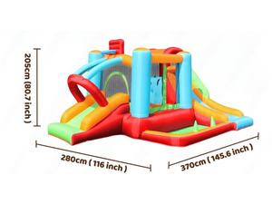 <span class=keywords><strong>Château</strong></span> gonflable familial <span class=keywords><strong>de</strong></span> petite taille <span class=keywords><strong>de</strong></span> la marque WOLONG avec toboggan, en PVC/nylon, capacité <span class=keywords><strong>de</strong></span> 180 kg pour 5 passagers, installation facile - Product Image 1